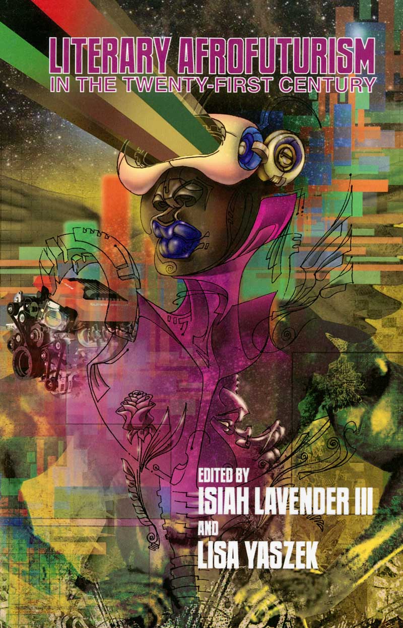 A book cover titled Literary Afrofuturism